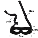 1x Eye Mask Black Bandit Masquerade Halloween Costume Bandit Zorro Hero Party