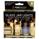 10pce Mini Jar Shaped Lights LED Home Master Battery Operated - Warm White