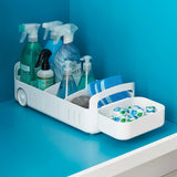 Youcopia Rollout Caddy under Sink Organizer, 8" Wide White 41.6-54.1x19.6CM