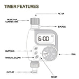 Automatic Irrigation Controller Water Timer Digital Tap Garden Watering System