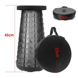 1x Portable Retractable Telescopic Folding Stool Seat Camping Travel Chair