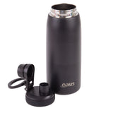 Oasis Stainless Steel Double Wall Insulated Sports Bottle w/Screw Cap 780ml -BLK