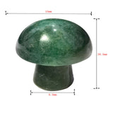 5pcs Natural Mushroom Quartz Crystal Carved Polishing Healing Stone -Dark Colour