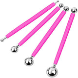 4X Fondant Cake Flower Decorating Clay Sugarcraft Ball Modelling Cutter DIY Tool