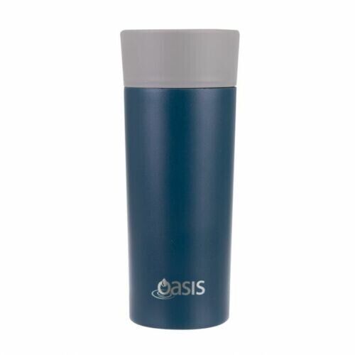 Insulated Coffee Mug Cup Travel Thermal Stainless Steel Flask Oasis Navy-360ml