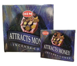 HEM Incense 120 Cones Meditation Aroma Attracts Money Home Fragrance