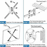 Corner TV Wall Mount Bracket Tilt Swivel 32 37 40 42 50 52 55 Plasma LCD LED