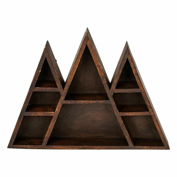 Pyramid Wooden 30CM Wall Panel Storage Crystal Rustic Wooden Home Decor