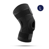 Hinged Knee Brace Adjustable Open Patella Support Swollen Tendon Ligament - L