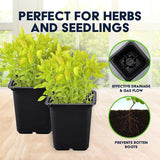 45 X Garden Seedling Pot Seed Starting Square Pots Plant Nursery Soft Plastic