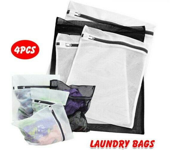 Set Of 4 Mesh Washing Bag Pack Laundry Bags Lingerie Delicate