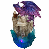 Dragon Castle Backflow Cone Incense Burner Polyresin Holder Yoga