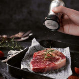 2 pieces Salt And Pepper Shakers Set Premium Stainless Steel Set - Black