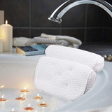 Bath Pillow Bathtub Spa Pillow with 4D Air Mesh Technology and 7 Suction Cups