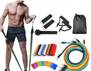 13pcs Resistance Band Set Yoga Pilates Abs Exercise Fitness Tube Workout Bands
