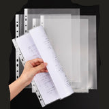 100pcs A4 Clear Plastic Punched Pockets Folders Filing Sleeves Document Files