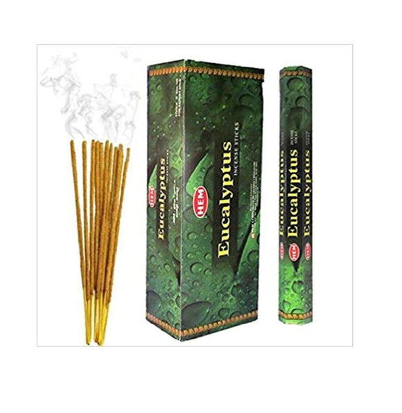 Eucalyptus Incense Sticks HEM Hex Meditation Aroma Fragrance 120 Sticks