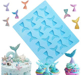 1x Mermaid Tail Silicone Cake Mold Jelly Cookies Chocolate Baking Mould Ice Cube