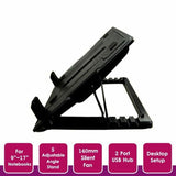 1x  Notebook Laptop Cooling Pad Cooler Fan Stand w/ USB Hub
