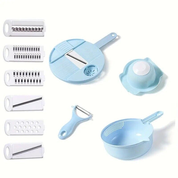 Vegetable Slicer Multifunctional Kitchen  Artifact Food Chopper - Light Blue