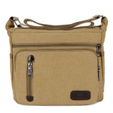 Retro Men's Canvas Shoulder Messenger Bag Crossbody Satchel Travel Bags Khaki