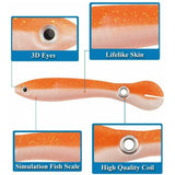 10pcs Fishing Lures Fake Bait Soft Bionic Fishing Lure Saltwater & Freshwater