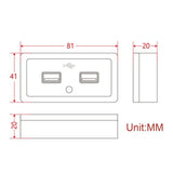 3.1A Dual USB Port Fast Charger Socket Power Outlet Panel 12V Motorcycle Car RV