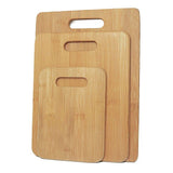 3PK Bamboo Cutting Boards Index Chopping Serving Boards Catering Set