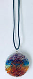 Pendant Gemstone Orgonite 2 Pieces 7 Chakra Orgone Reiki Spiritual Energy Kit