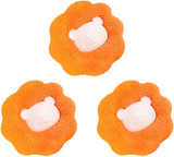 3pcs Pet Hair Remover For Laundry Dryer Balls Reusable Saves Drying - Orange