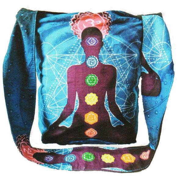 Yoga Pilates Tote Shoulder Bag Chakra Meditation Turquoise