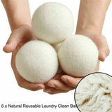 6x Wool Dryer Balls Natural Reusable Hand Made Engergy Saving Laundry Softener