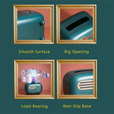 1x Tissue Box Desktop Paper Holder Storage Box Retro Radio Model Napkin -Green