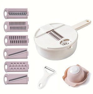 Vegetable Slicer Multifunctional Kitchen  Artifact Food Chopper - White