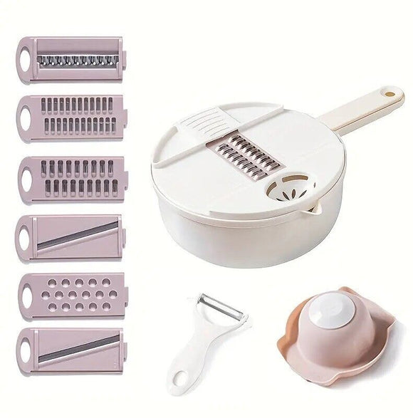 Vegetable Slicer Multifunctional Kitchen  Artifact Food Chopper - White