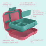Lunch Box Bentgo Pop with Removable 3/4 Divider Leak-Proof Style - Coral Teal