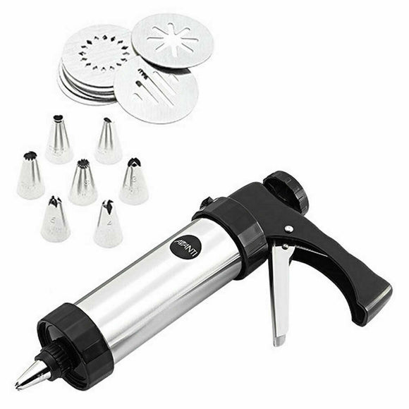 17pc Cookie Press/Icing Gun Set/Cream/Pastry/Baking/Tool/Cake Decorating