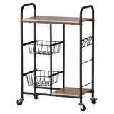 Trolley 2 Tier Home Master Kitchen Stylish Modern Industrial Design - 85cm