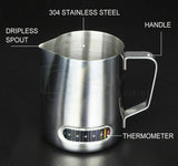 600ml Milk Frothing Thermometer Espresso Coffee Pitcher