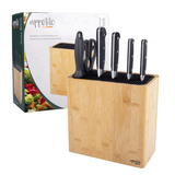 Appetito Rectangle Universal Knife Block Kitchen Tools - Bamboo