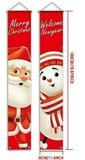Merry Christmas/Welcome NewYear Sign Oxford Cloth Xmas Door Banner Wall Hanging