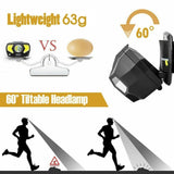 LED Head Torch Headlight COB Camping Headlamp USB Rechargeable Waterproof