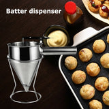 Stainless Steel Donut Cupcake Waffle Batter Funnel Pancake Dispenser Baking Tool