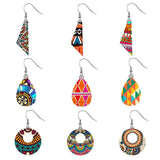 60pcs Unfinished Wooden Earrings Pendants Blank Pendants Jewelry Making Kit DIY