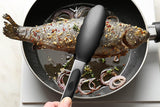 Set of 2 Cooking Tongs 9-Inch & 12-Inch Premium Silicone BPA Free NonStick Black