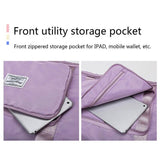 Women Large Capacity Collapsible Travel Bag Expandable Waterproof Duffel -Purple