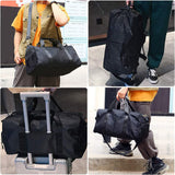 Gym Sports Bag Shoulder Hand Luggage Duffel Large Capacity Travel Bags Black