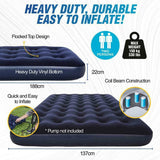 Bestway Double Inflatable Air Bed Heavy Duty Durable Camping