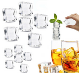 50x Fake Acrylic Ice Cubes Artificial Wedding Party Photography Display Clear