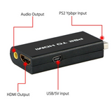 PS2 to HDMI Video Converter Composite AV to HDMI PlayStation 2 HD Adapter